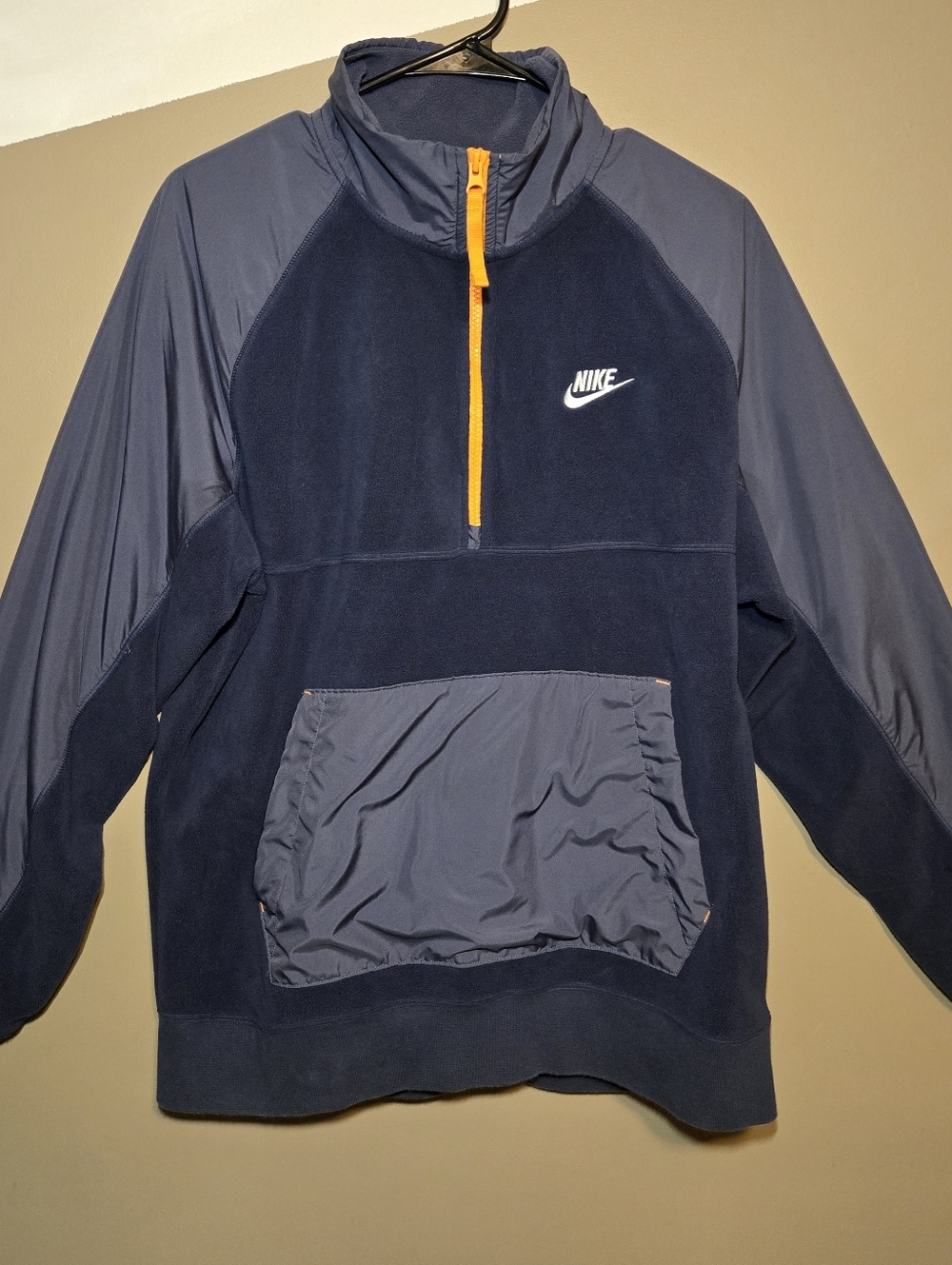 Nike NSW 1/2 Zip Fleece Pullover Jacket Men's Size Medium Navy Blue CZ4900-410